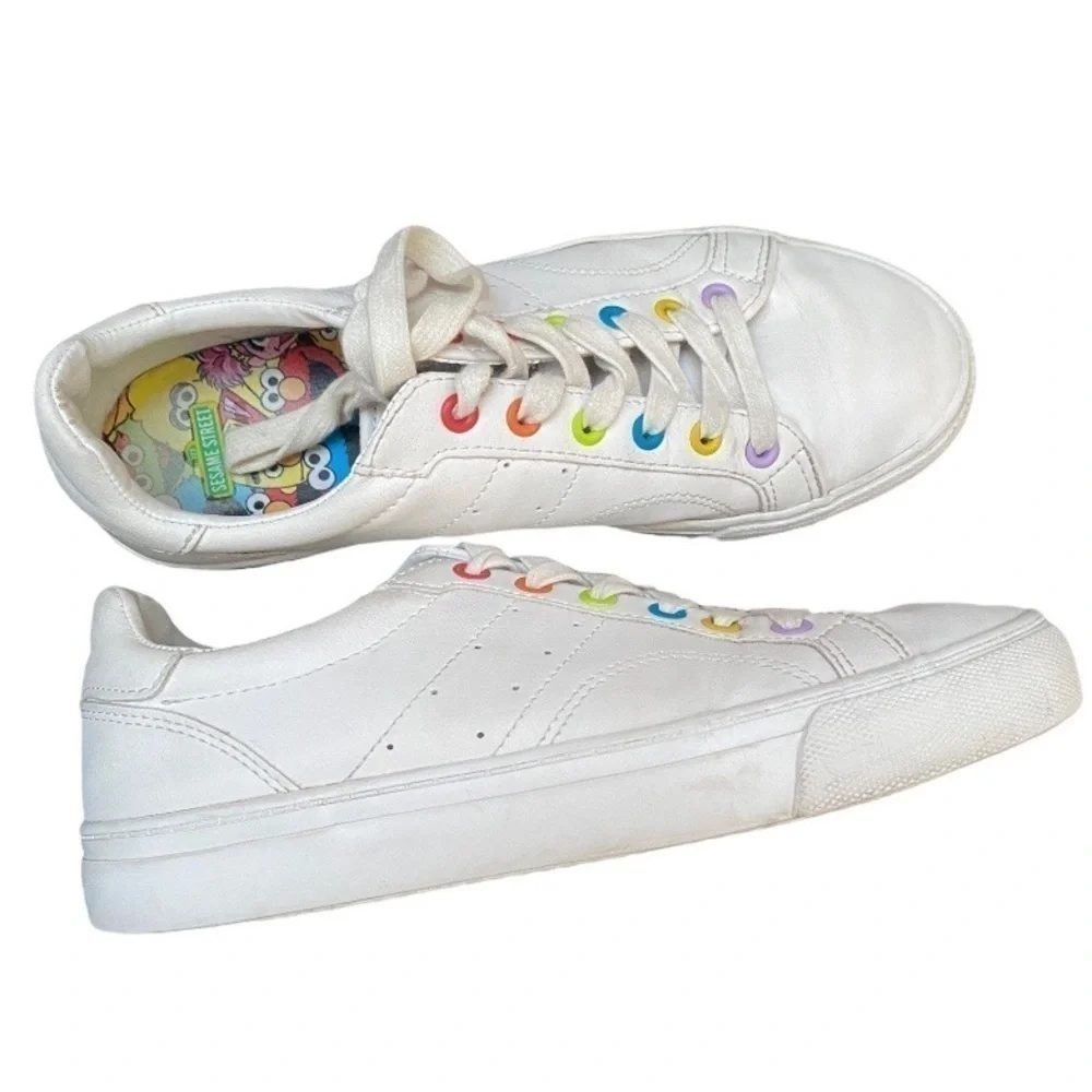 Sesame Street | White / Rainbow | Sneakers | Size: 8 - Picture 2 of 15